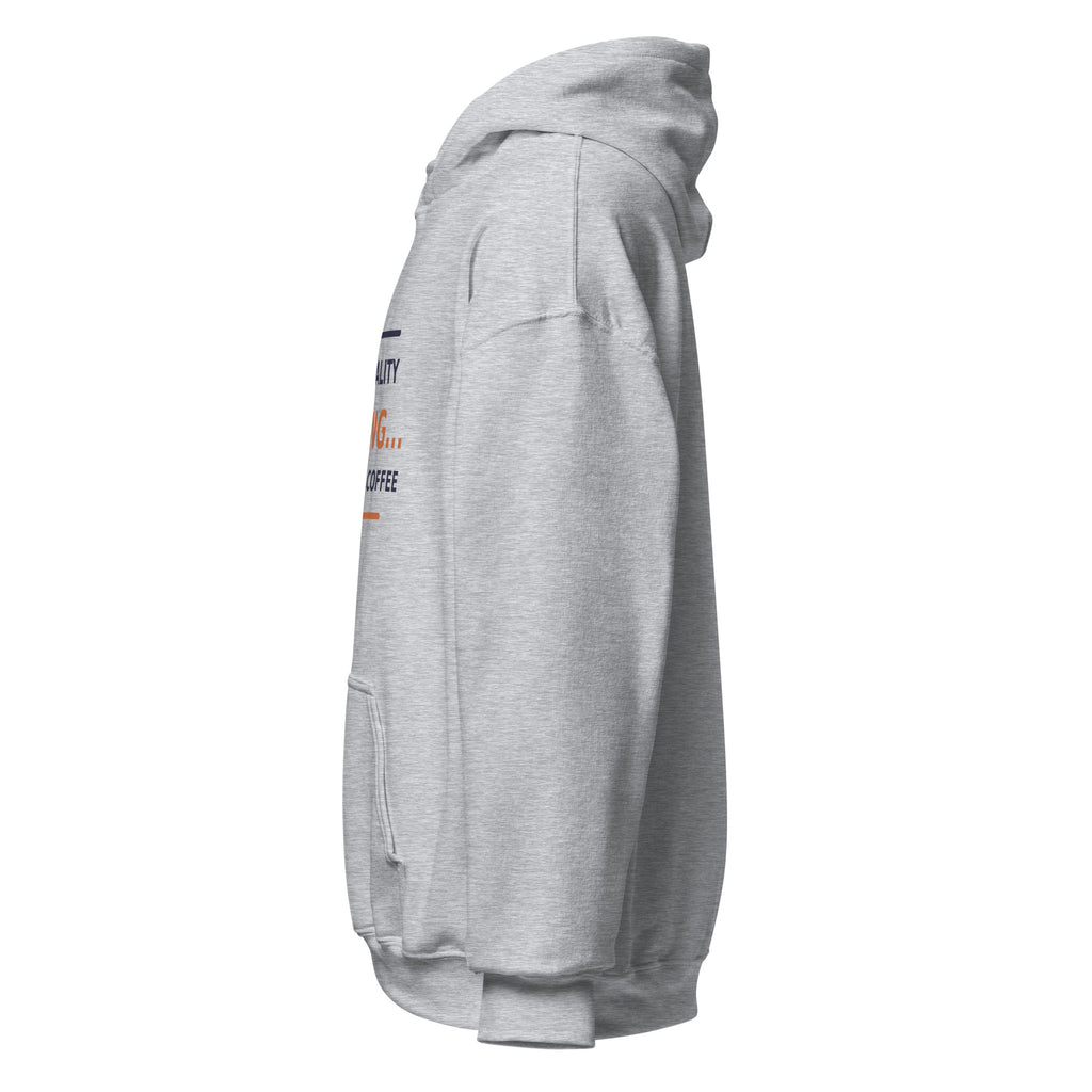 Personality Loading... Please Add Coffee coffee lover hoodie in Sport Grey, left side view