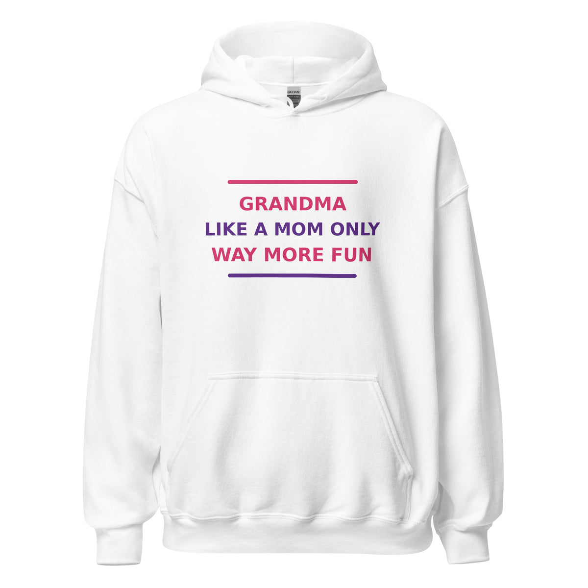 Grandma: Like A Mom Only Way More Fun hoodie in White by Little Laughs Co.