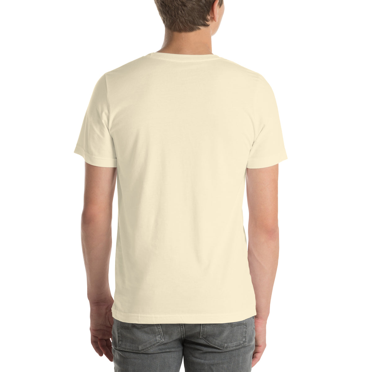 Speaking Hours Begin After Cup Two coffee lover t-shirt in Natural, back view