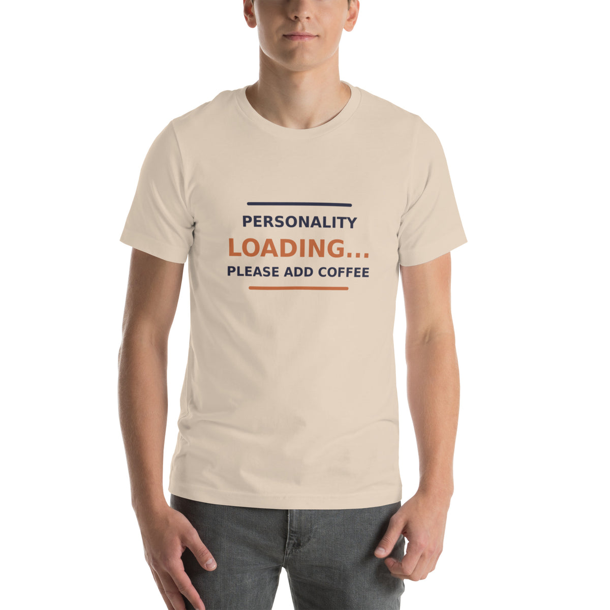 Personality Loading... Please Add Coffee T-shirt in Soft Cream by Little Laughs Co.