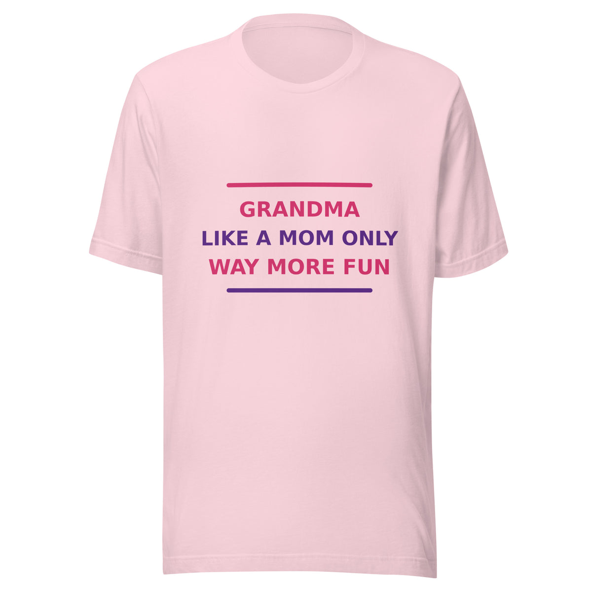 Grandma: Like A Mom Only Way More Fun T-shirt in Soft Pink by Little Laughs Co.