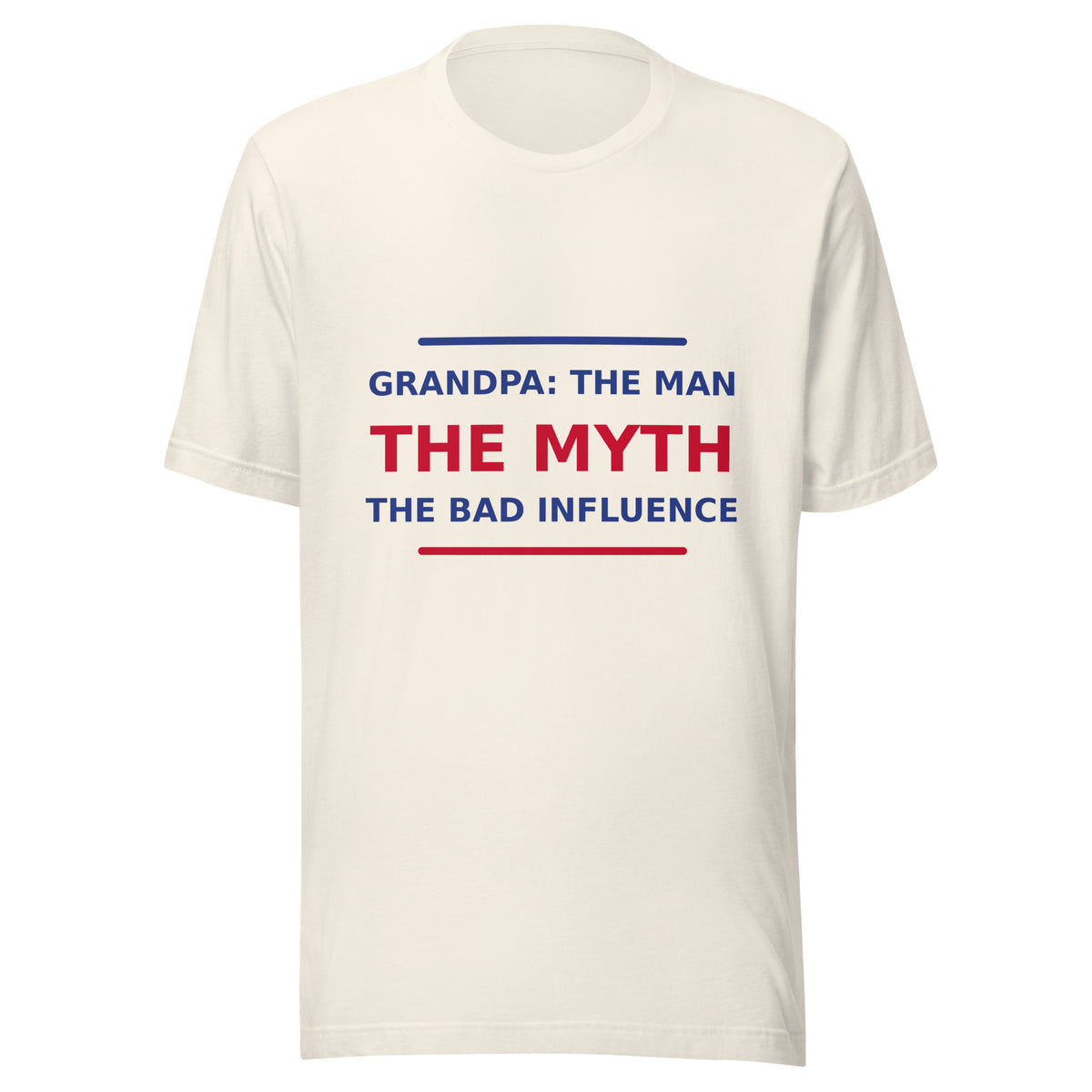 Grandpa: The Man, The Myth, The Bad Influence T-shirt in Vintage White by Little Laughs Co.