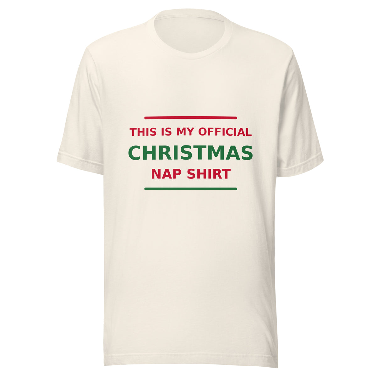 This Is My Official Christmas Nap Shirt T-shirt in Vintage White by Little Laughs Co.