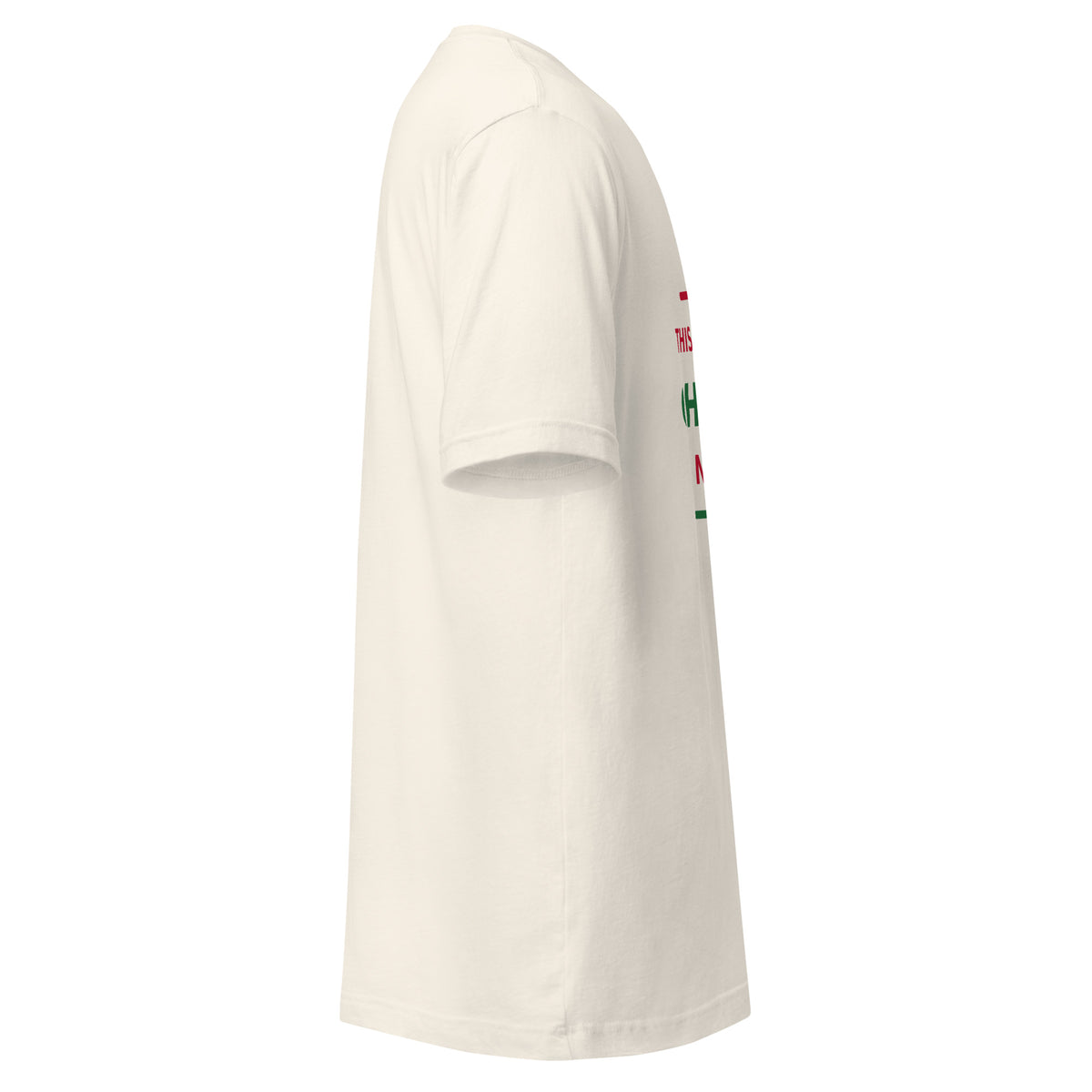This Is My Official Christmas Nap funny Christmas t-shirt in Vintage White, right side view