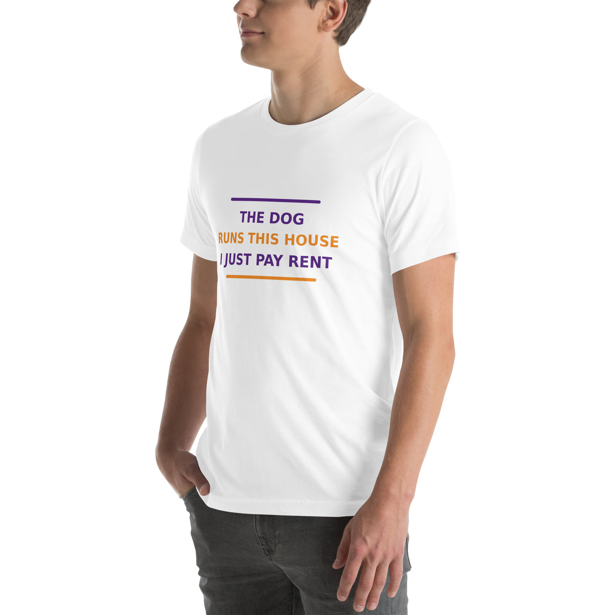 The Dog Runs This House, I Just Pay Rent T-shirt by Little Laughs Co.