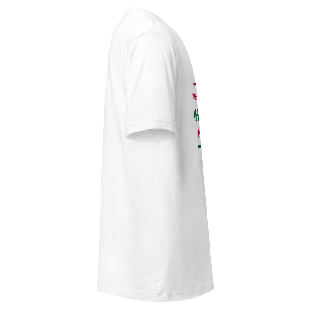 This Is My Official Christmas Nap funny Christmas t-shirt in White, right side view