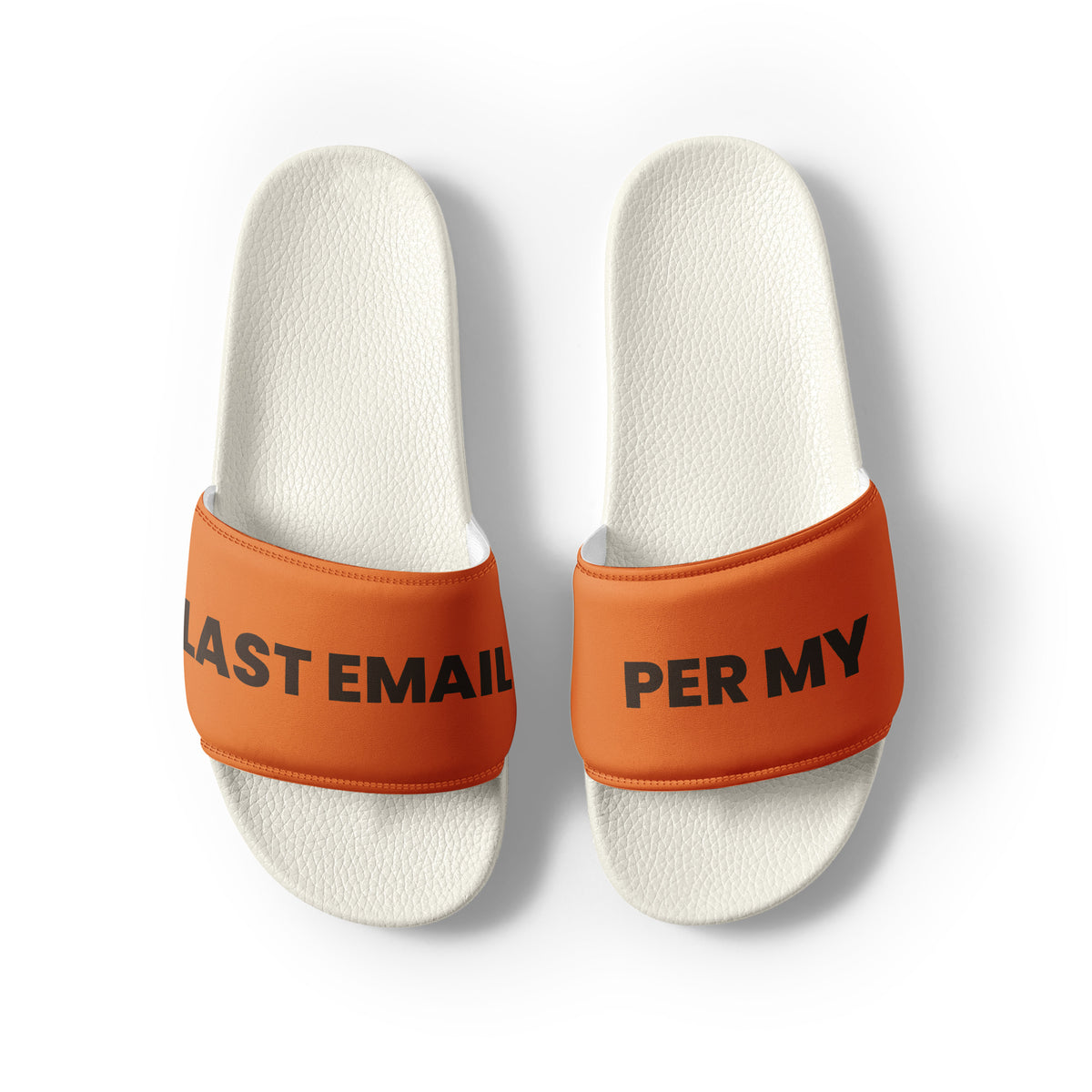 Per My Last Email funny coworker women's slides, front view