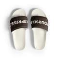 Espresso Yourself coffee lover women's slides, front view