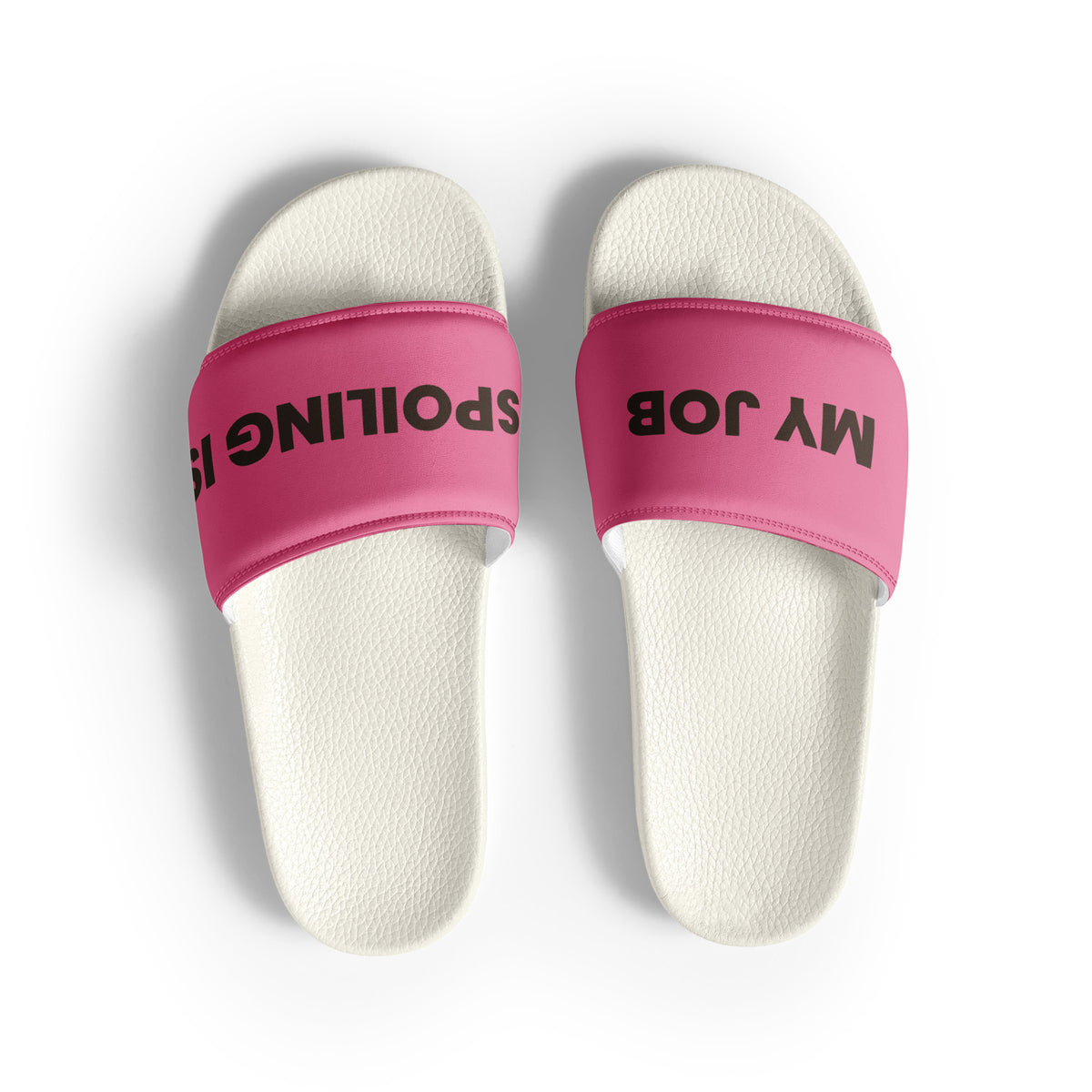 Spoiling Is My Job funny grandma women's slides, front view