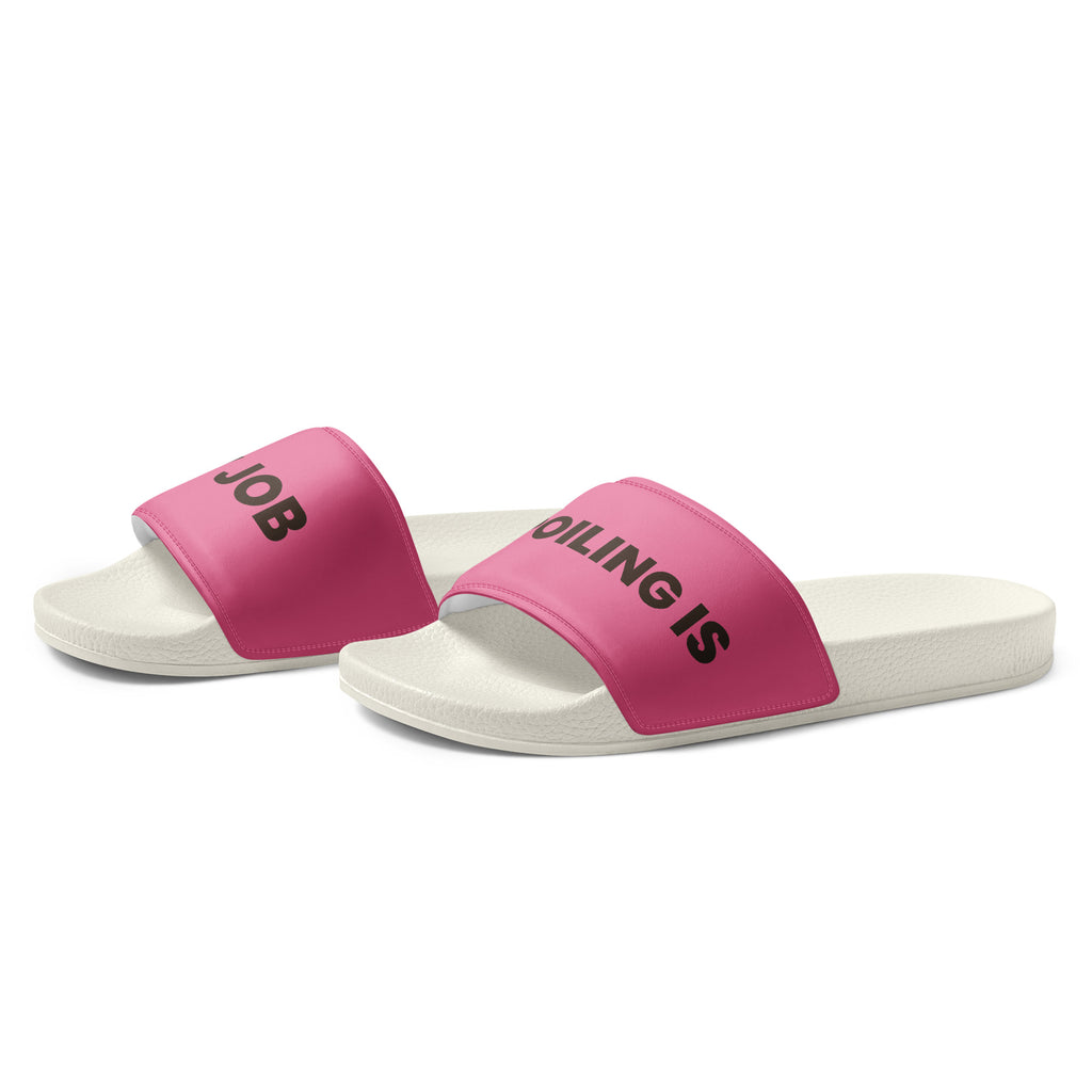 Spoiling Is My Job funny grandma women's slides, left front view