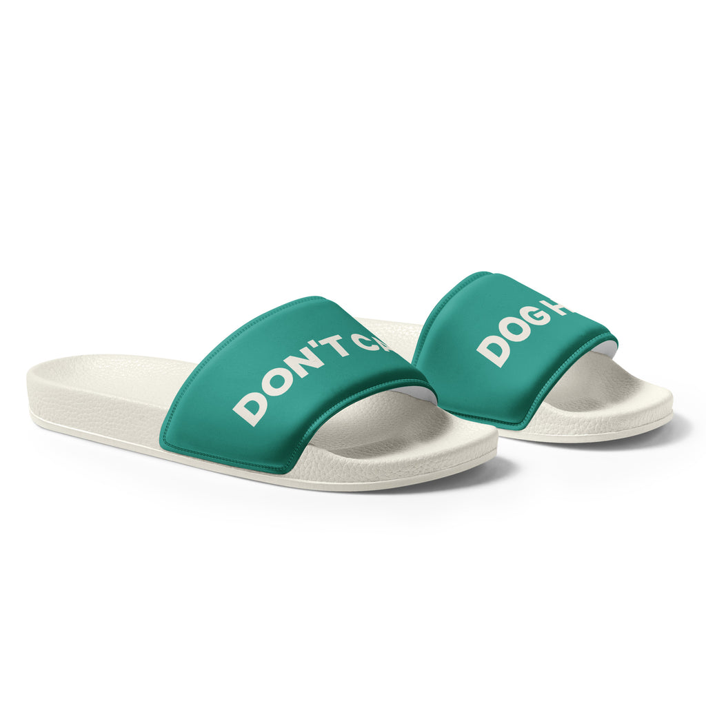 Dog Hair Don't Care dog lover women's slides, right front view