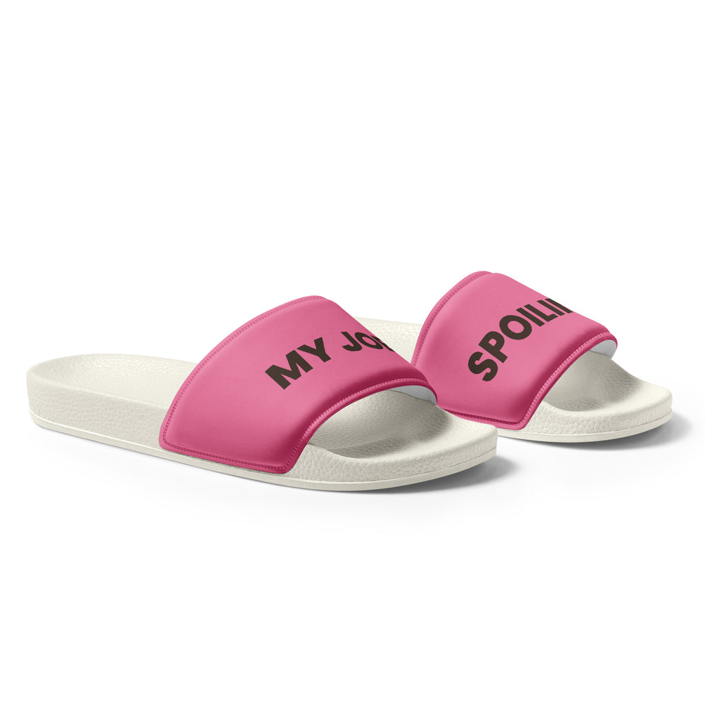Spoiling Is My Job funny grandma women's slides, right front view