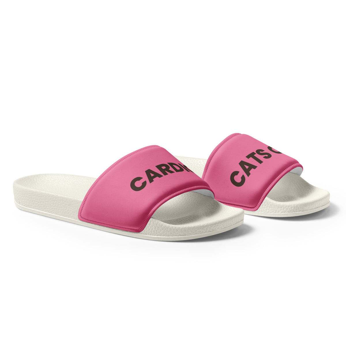 Cats Over Cardio cat lover women's slides, right front view
